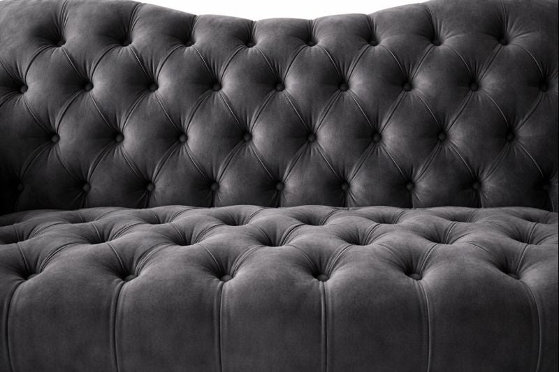 Elegance Chesterfield 3+2 Sofa Set UK | Luxury Grey Velvet Sofa Suite