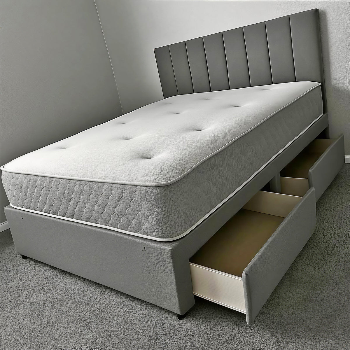 Luxury Divan Bed UK with Storage – Upholstered Bed Frame | Single, Double, King & Super King | Free Delivery