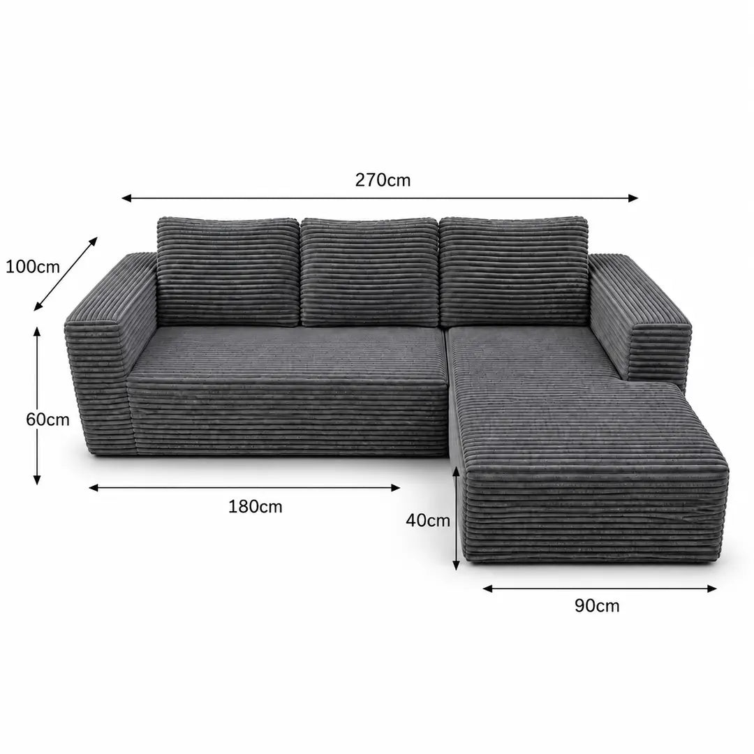 Boneless Corner Sofabed - 3 Seater