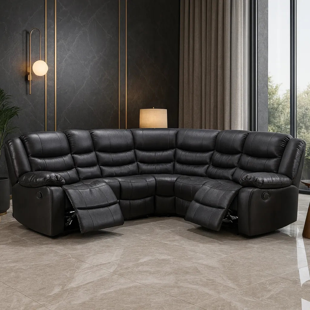 Luxury Recliner Sofa UK โ 3+2, Corner & 5 Seater Options | Black, Grey & Brown | Cash on Delivery