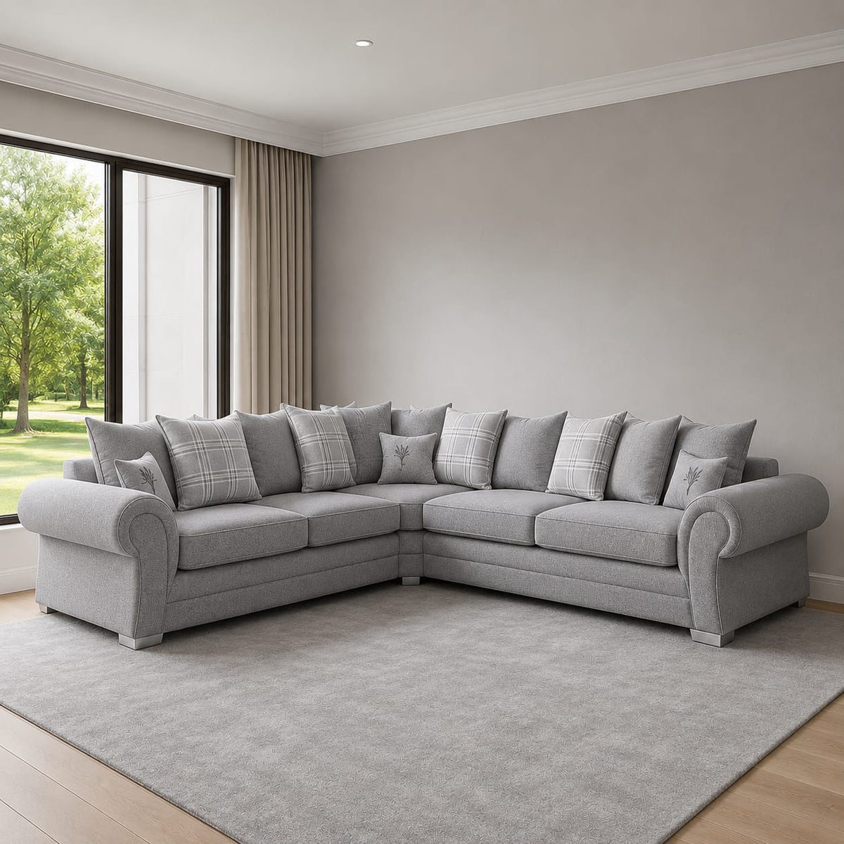 Verona Grey Armchair UK – Luxury Fabric Accent Chair for Modern Living Rooms