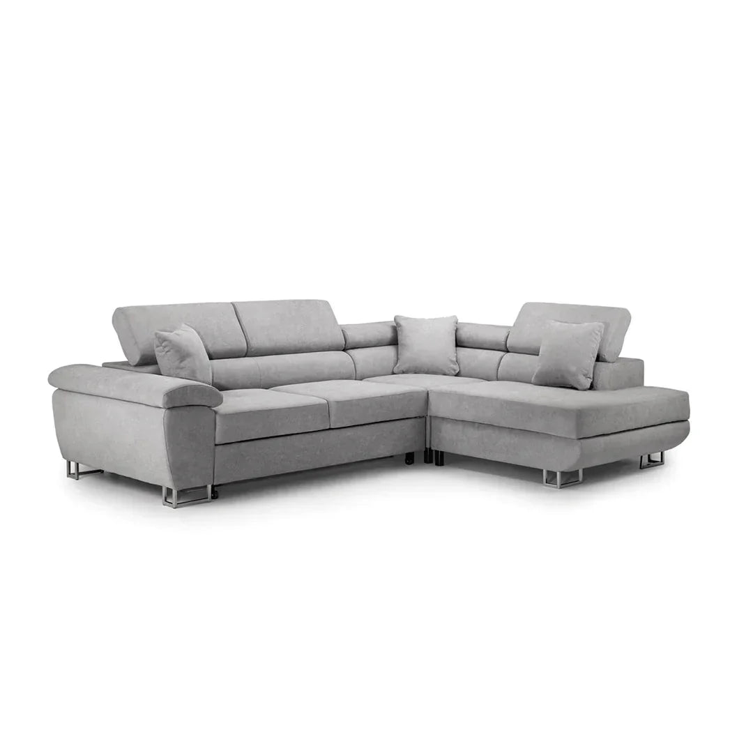 Anton Sofa bed Corner Sofa Bed With Storage Box Grey