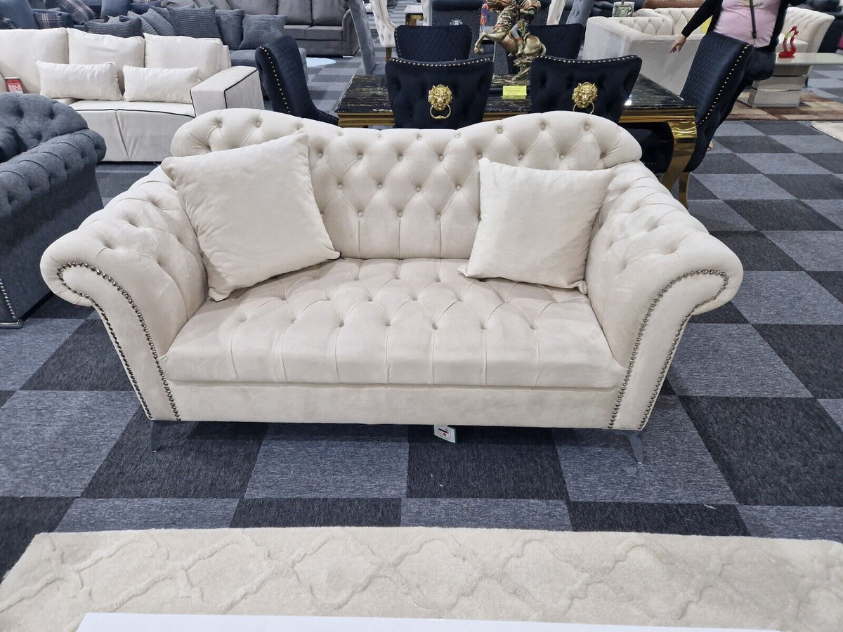 Elegance Chesterfield Sofa 3+2 Cream () LTD