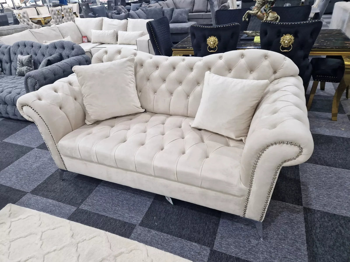 Elegance Chesterfield Sofa 3+2 Cream () LTD