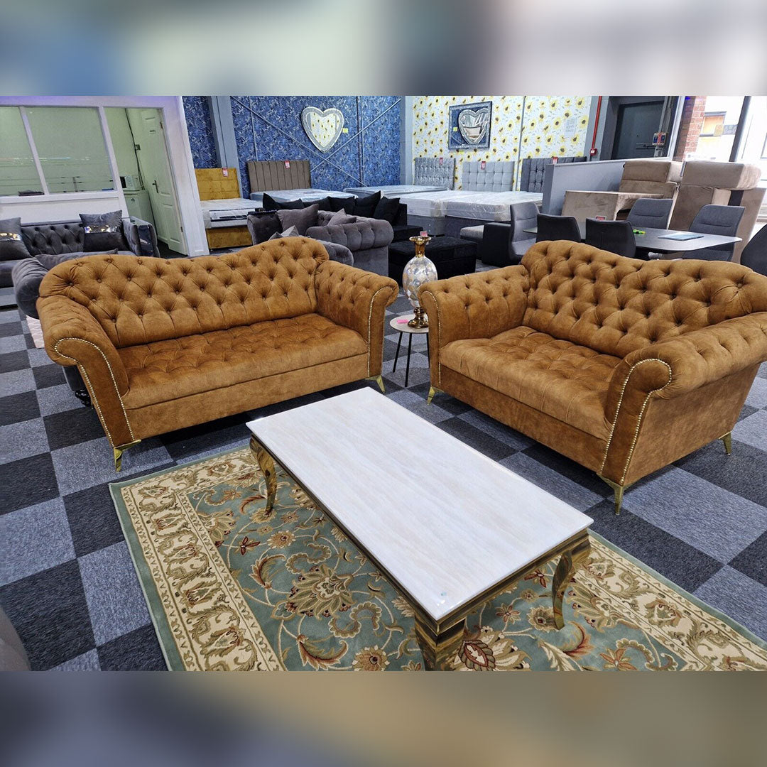 Elegance Chesterfield Sofa 3+2 GOLD () LTD