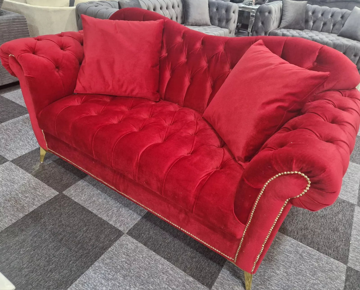 Elegance Chesterfield Sofa 3+2 Red () LTD