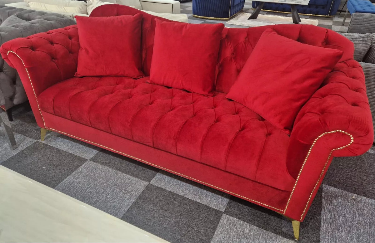 Elegance Chesterfield Sofa 3+2 Red () LTD