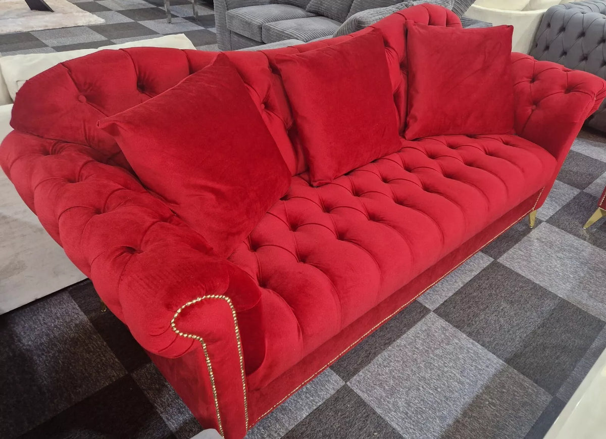 Elegance Chesterfield Sofa 3+2 Red () LTD