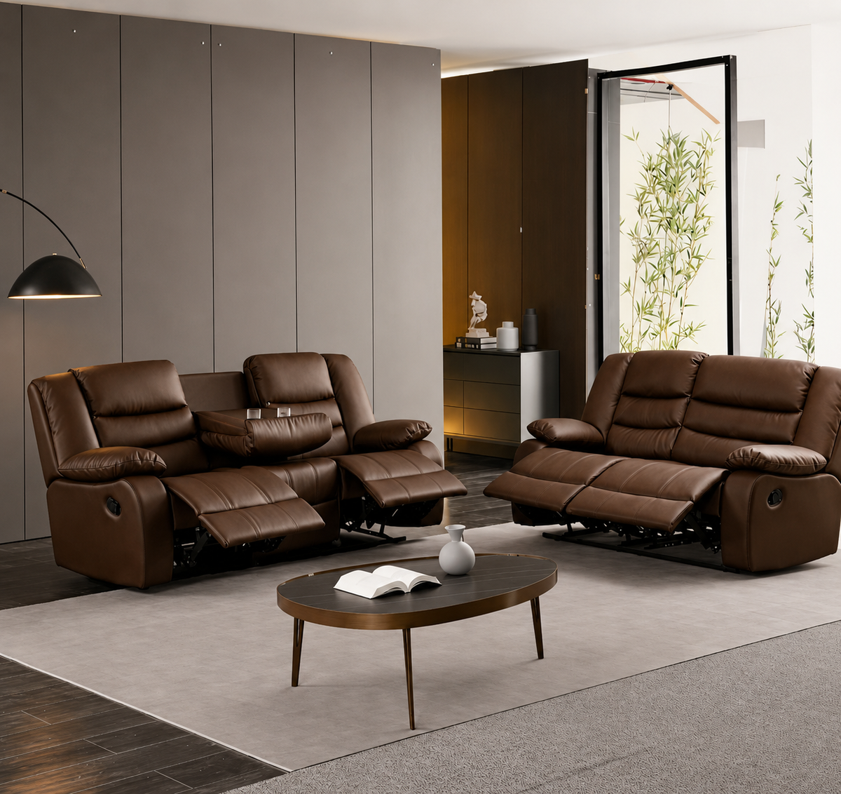 Luxury Recliner Corner Sofa UK | 5 Seater & 3+2 Sofa Set | Black, Brown & Grey