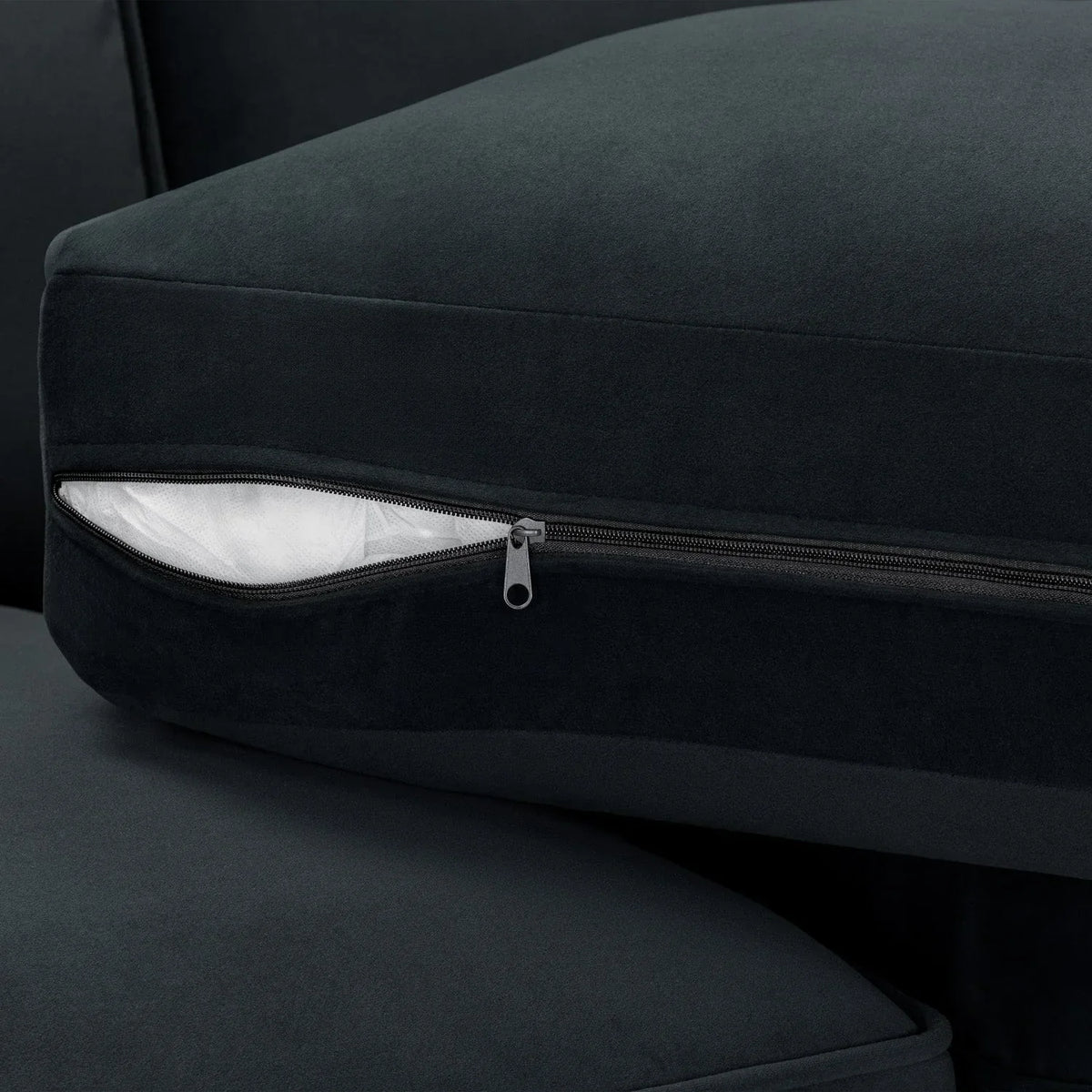 Beatrix Slate U Shape Corner Sofa – Luxury Velvet Fabric Corner Sofa UK