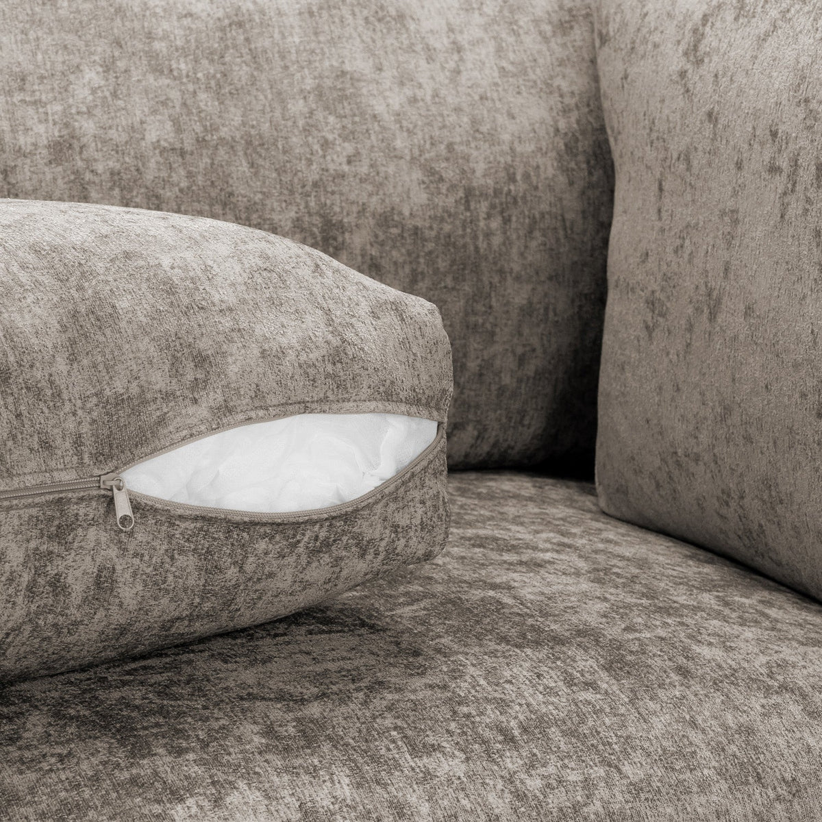 Bishop Truffle U-Shape Corner Sofa UK – Luxury Fullback Fabric Sofa for Modern Living Rooms