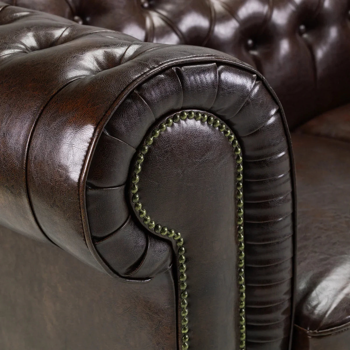 Oxford Brown Leather Chesterfield Corner Sofa – Luxury Corner Sofa UK
