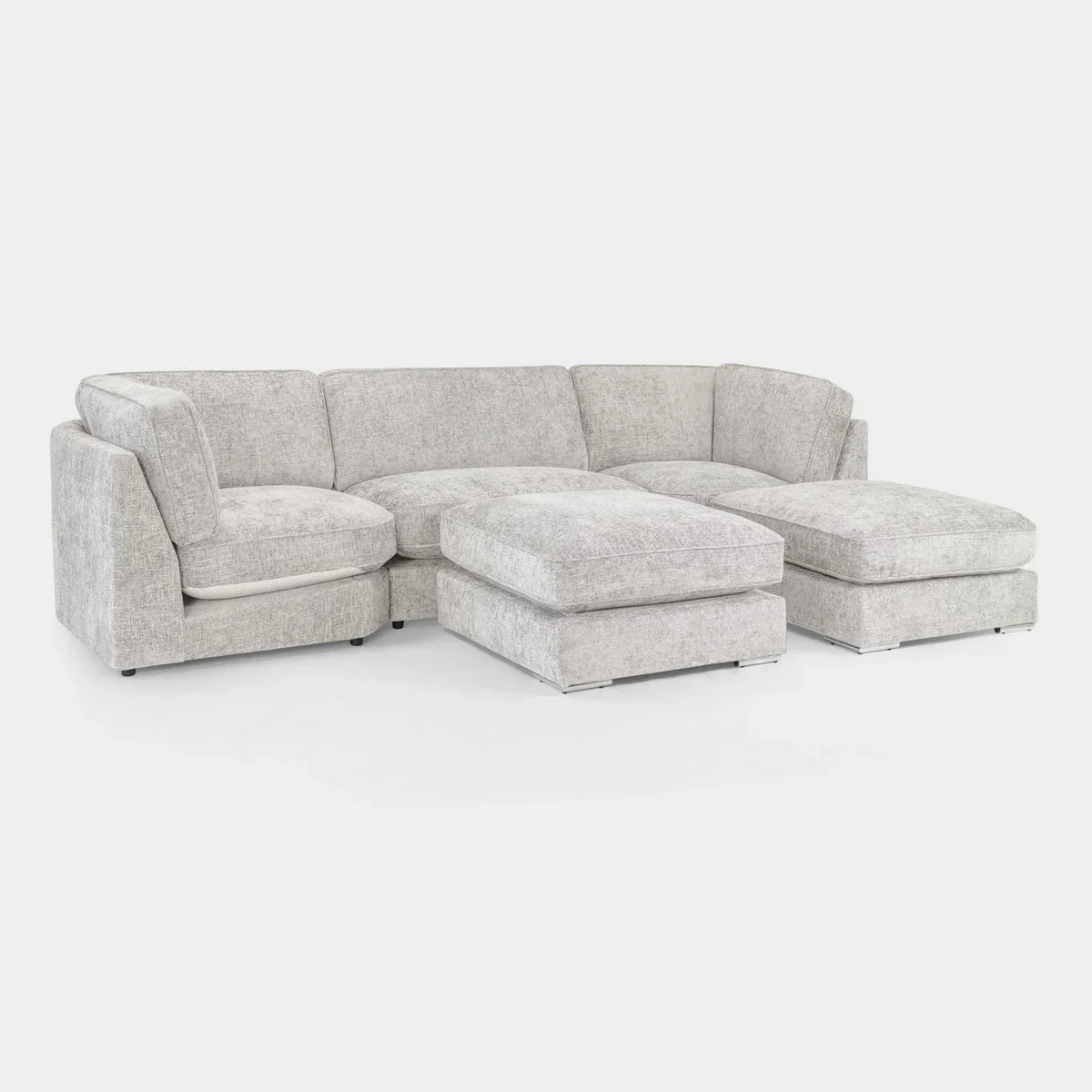 Esma Ivory U-Shape Corner Sofa – Modern Comfortable Family Sofa