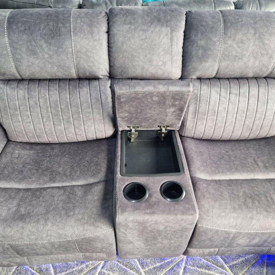 Hannah Electric Corner Sofa Micro Fibre Fabric (270cm x 230cm)
