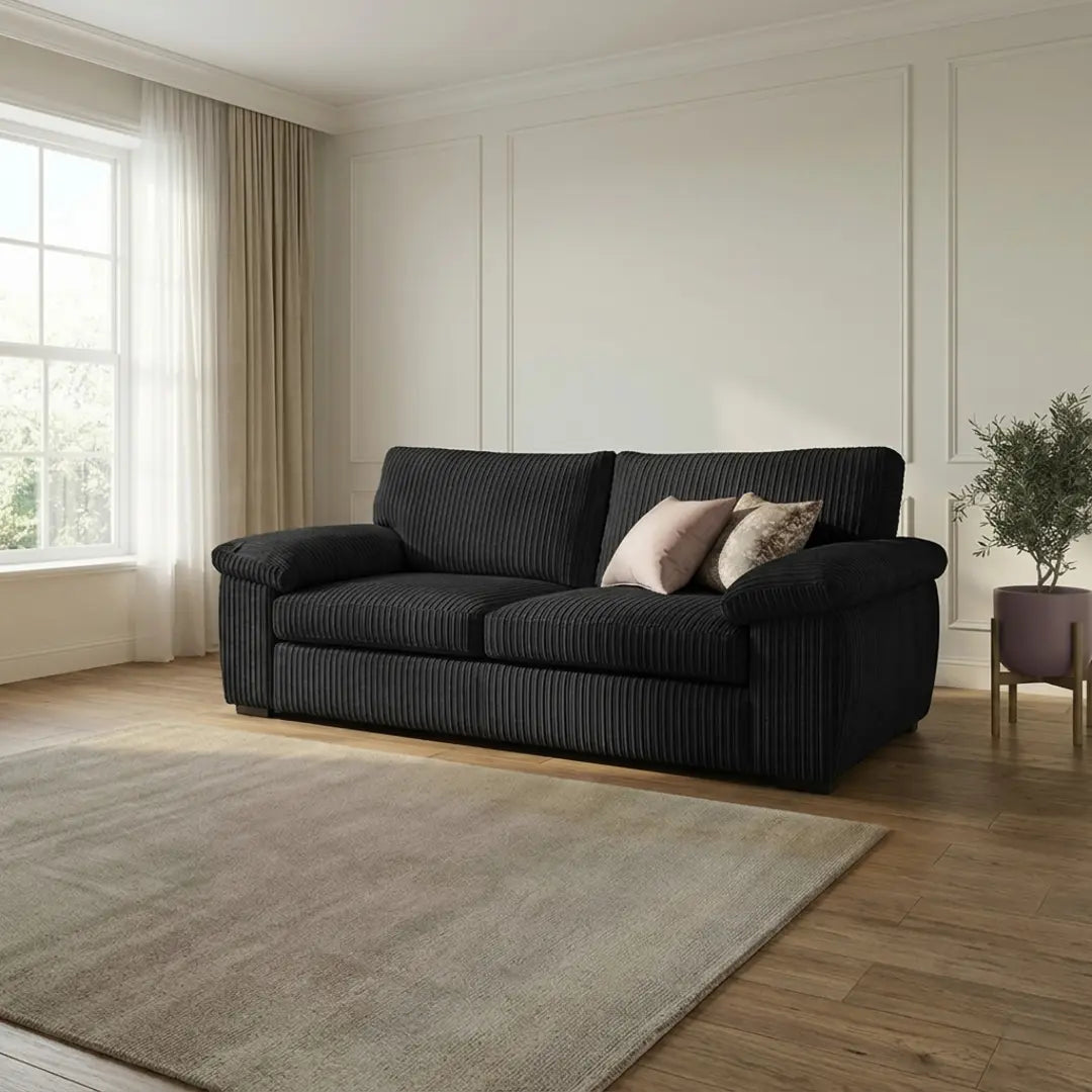 Oxford 3+2 Sofa Set in Grey Jumbo Cord