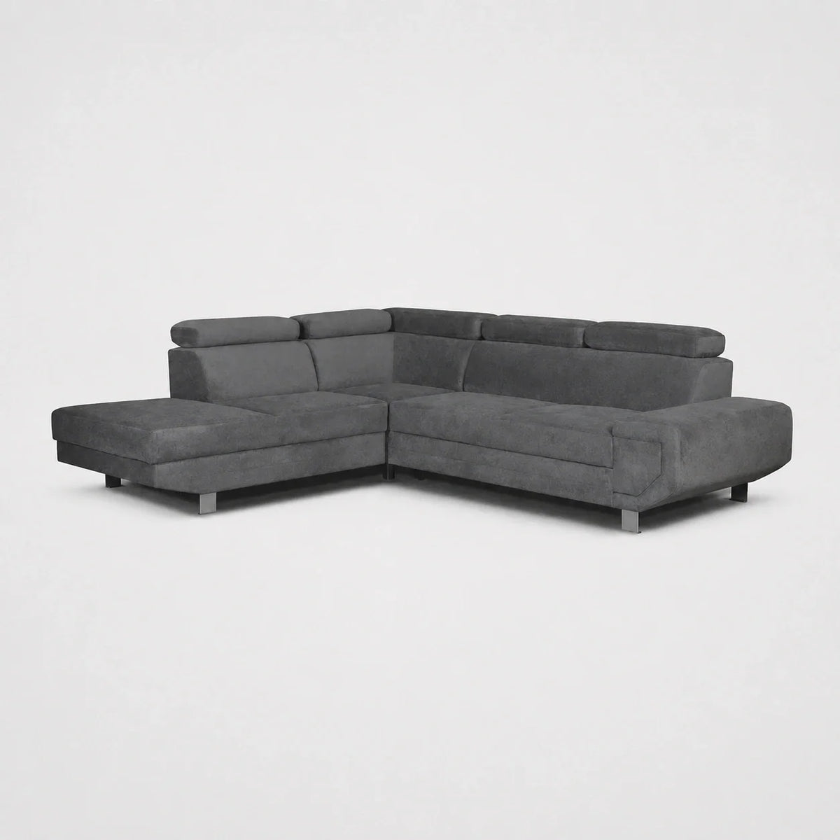 Artic Left Hand Facing Corner Sofa Bed With Storage Box - Grey