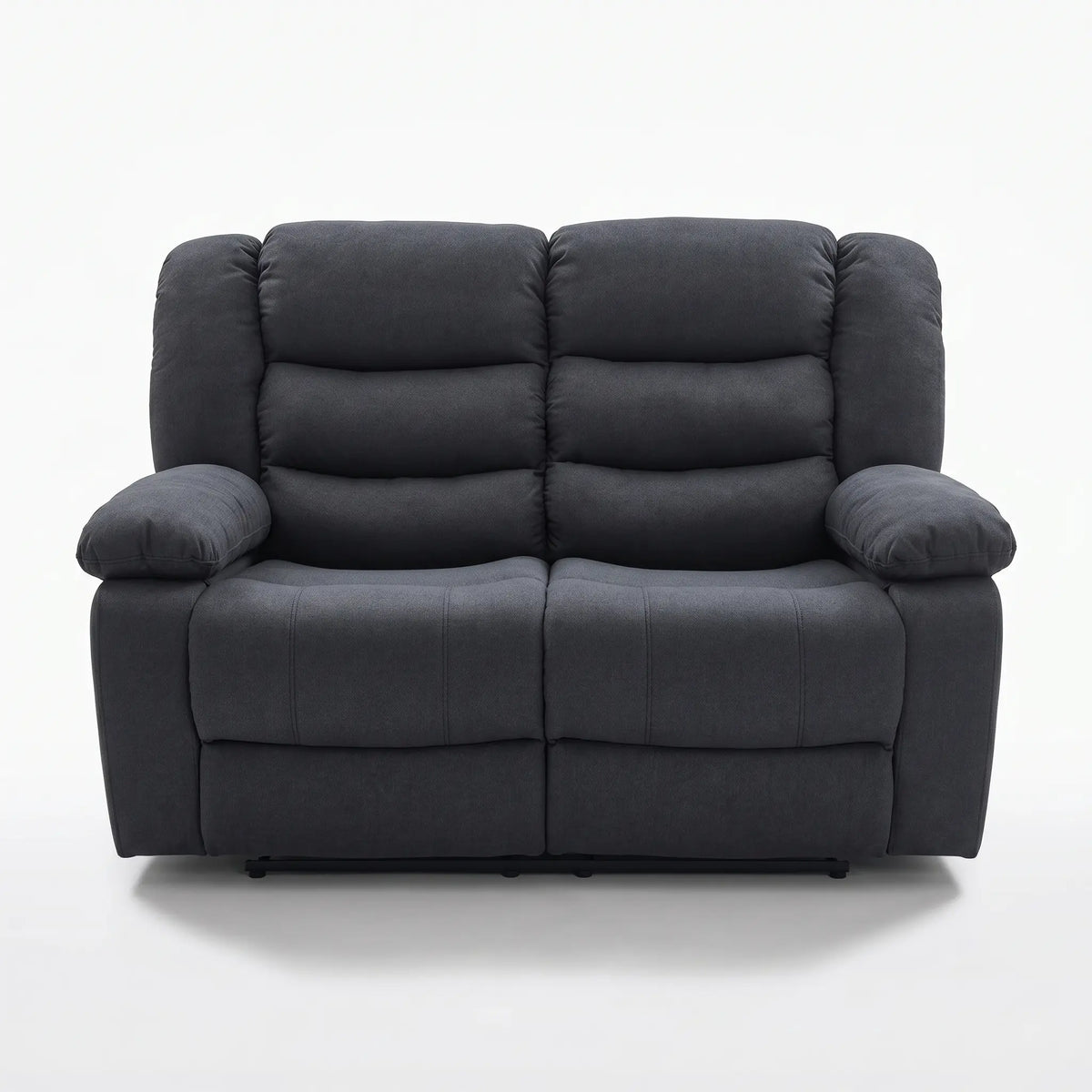 Roma Fabric Reclining Sofa, Grey Fabric, 3+2 Seater with Cup Holders