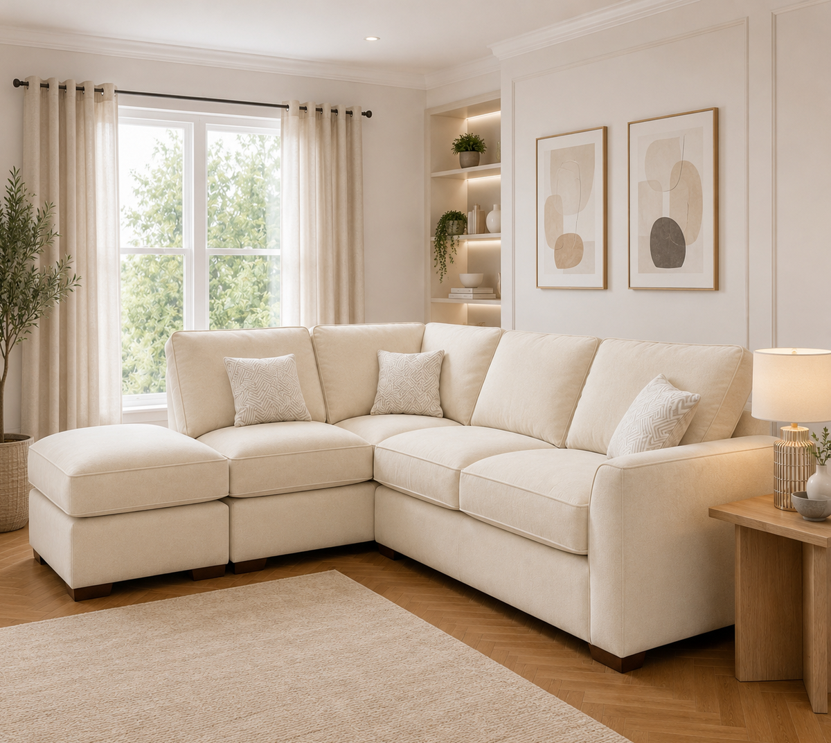 Premium Corner Sofa with Footstool – Only £399