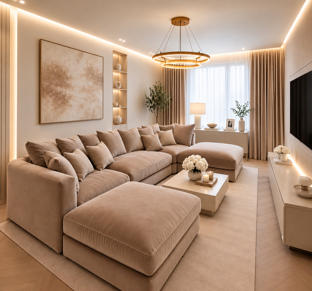 Luxury U-Shape Sofa – Premium Modular Corner Sofa with Deep Seating