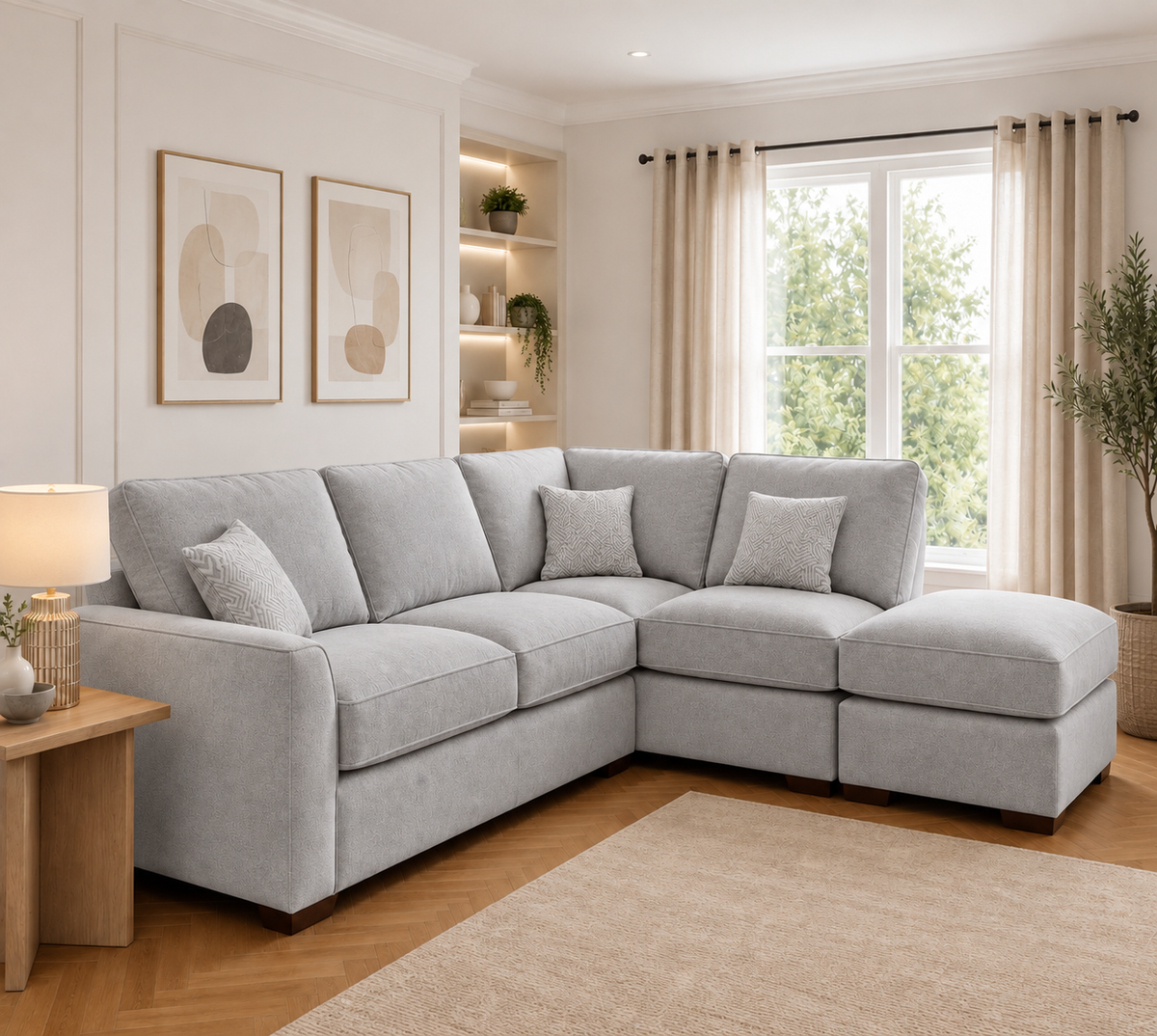 Premium Corner Sofa with Footstool – Only £399