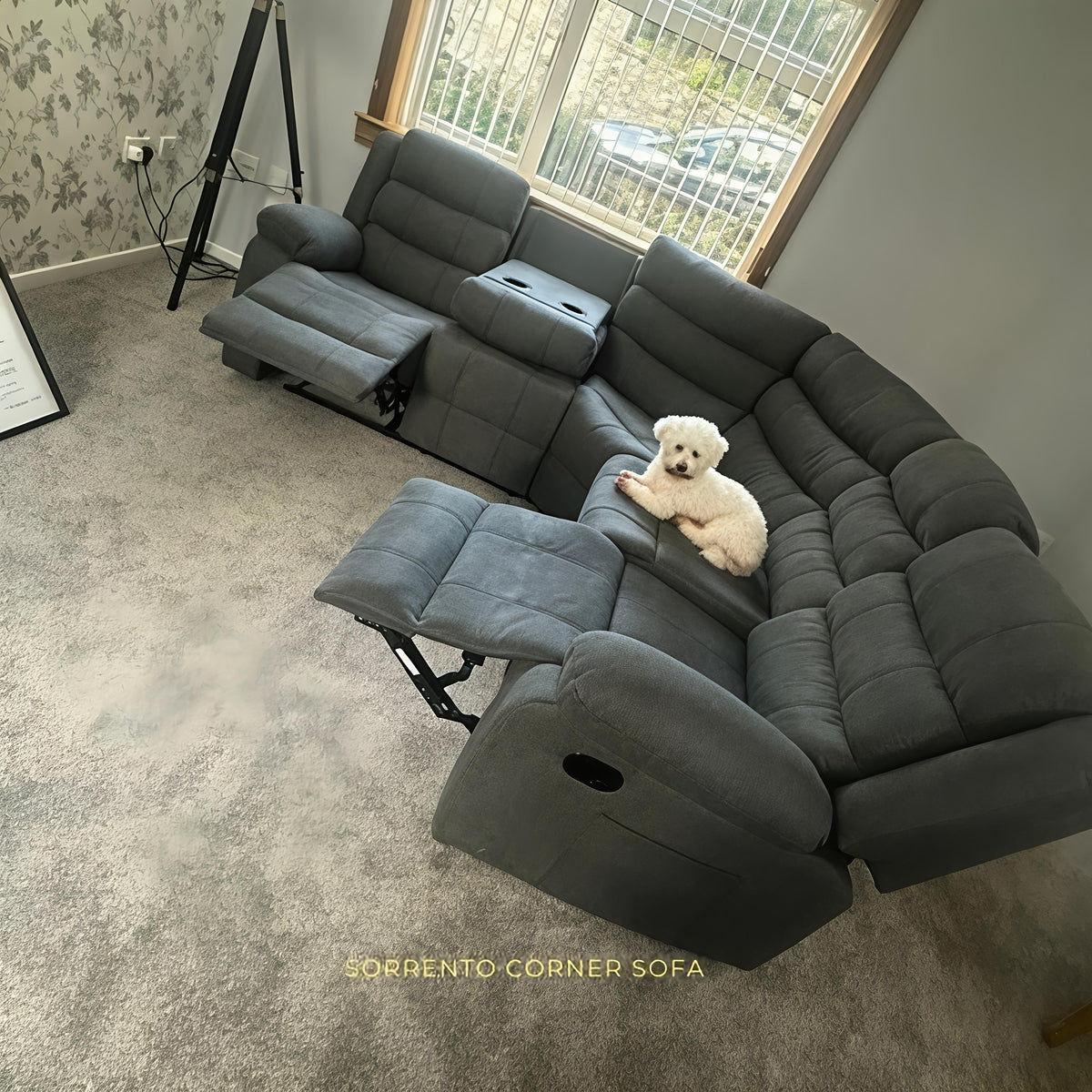 Luxury Fabric Recliner Sofa UK | Corner & 3+2 Sofa Set | Grey, Dark Grey
