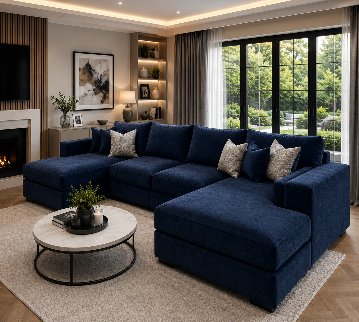 Luxury U-Shape Sofa – Premium Modular Corner Sofa with Deep Seating