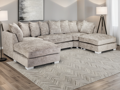Bishop Truffle Scatterback U Shape Corner Sofa