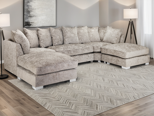 Bishop Truffle Scatterback U Shape Corner Sofa