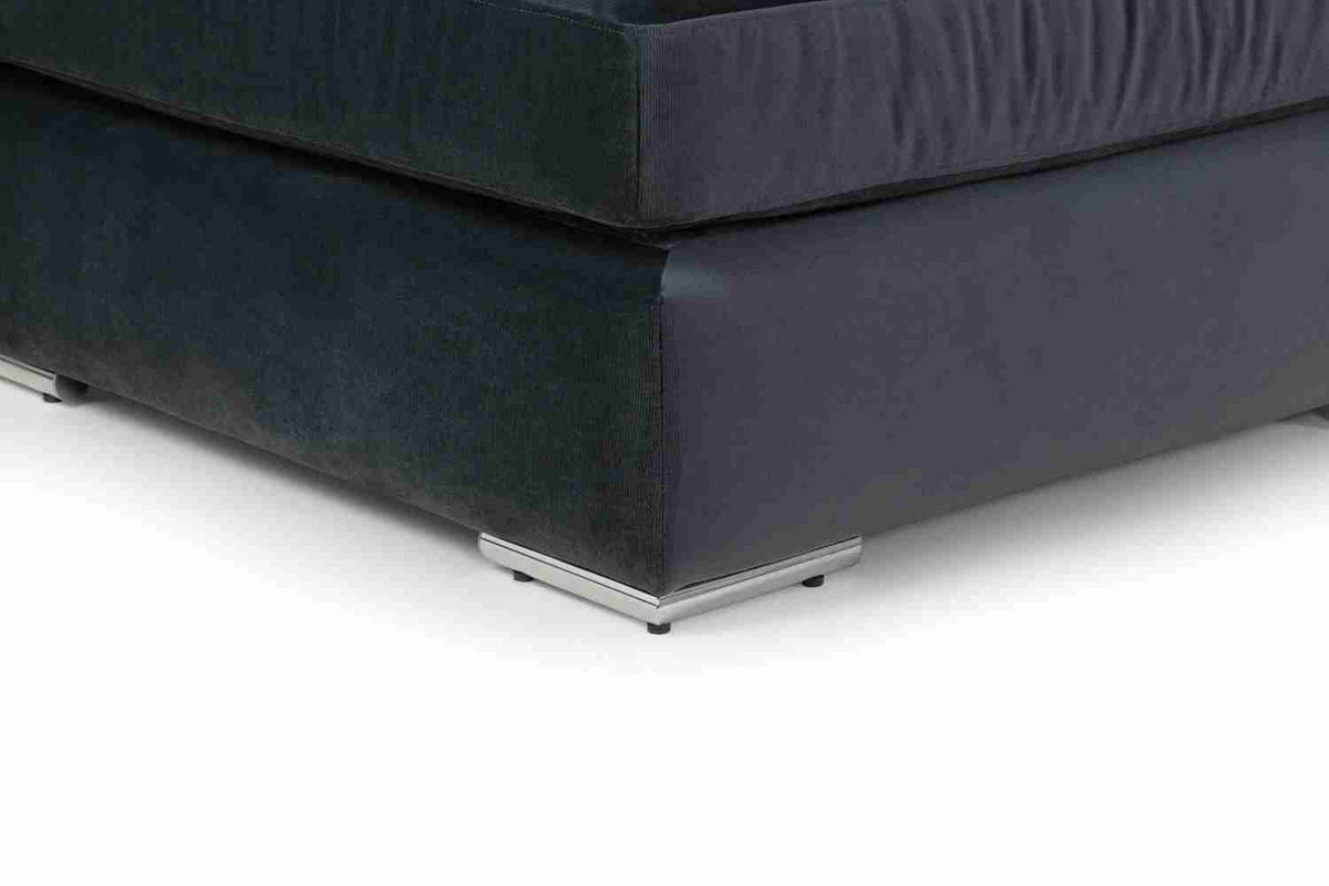 Slate Grey U Shape Sofa UK – Beatrix Luxury Velvet Corner Sofa for Modern Living Rooms
