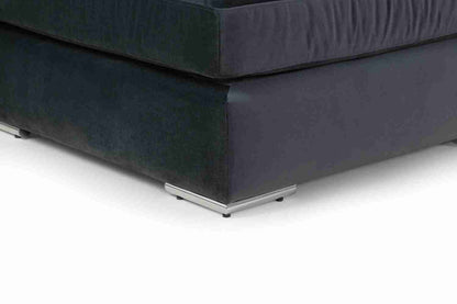Slate Grey U Shape Sofa UK – Beatrix Luxury Velvet Corner Sofa for Modern Living Rooms