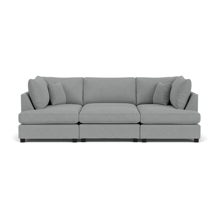 Aspen Light Grey U Shape Corner Sofa – Modern Fabric Family Sofa UK