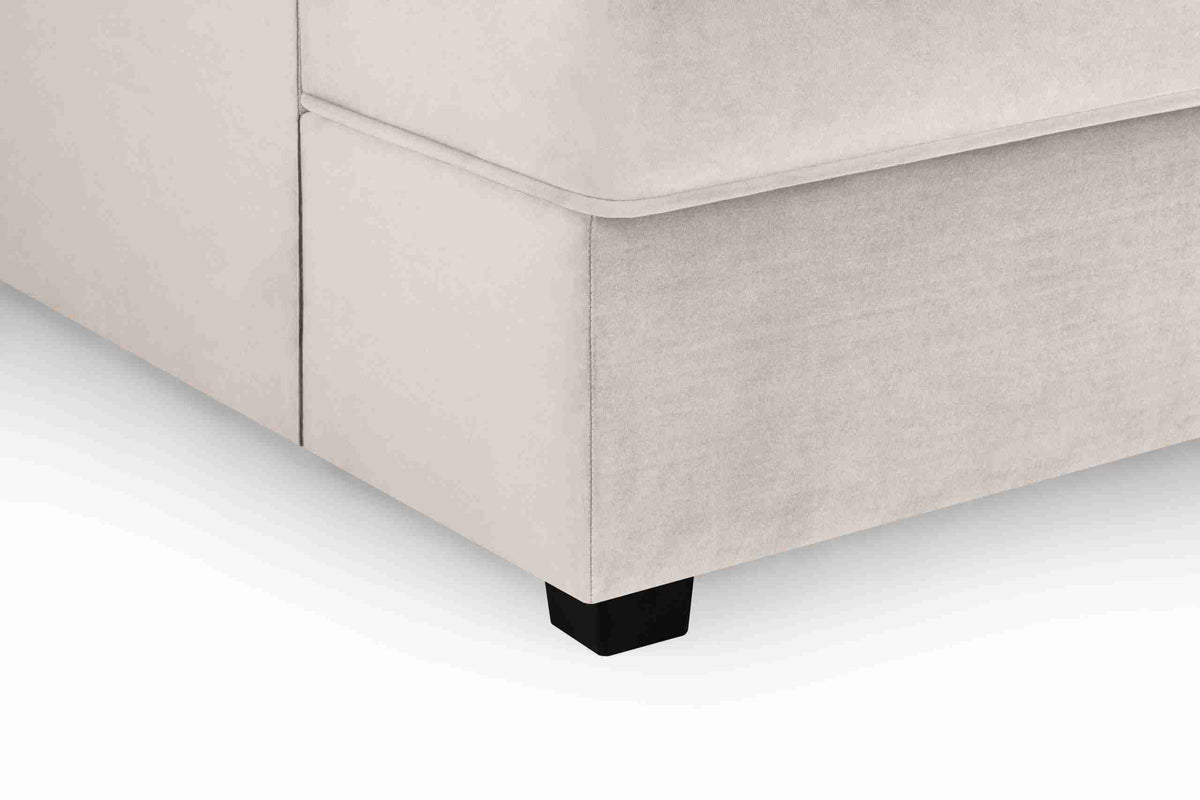 Beige Carnaby Cinema U Shape Sofa UK – Large Family Corner Sofa with Footstool