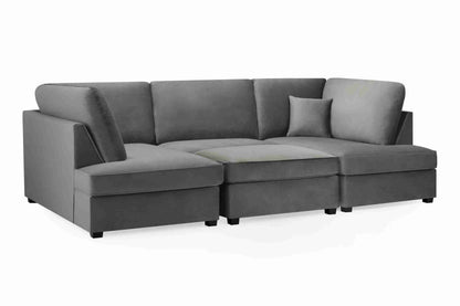 Carnaby Cinema U Shape Corner Sofa Grey | Large Family Sofa UK