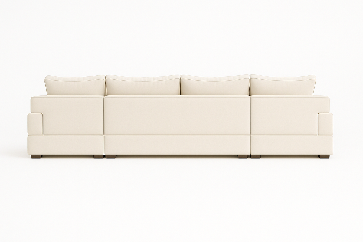 Light Cream U Shape Sofa UK – Lilly Large Corner Sofa with Deep Seating for Modern Living Rooms