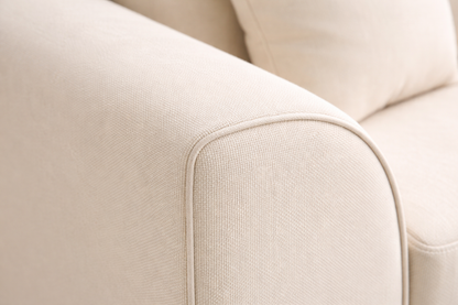 Dylon 3+2 Seater Sofa Set in Cream with Footstool – Luxury Fabric Living Room Suite