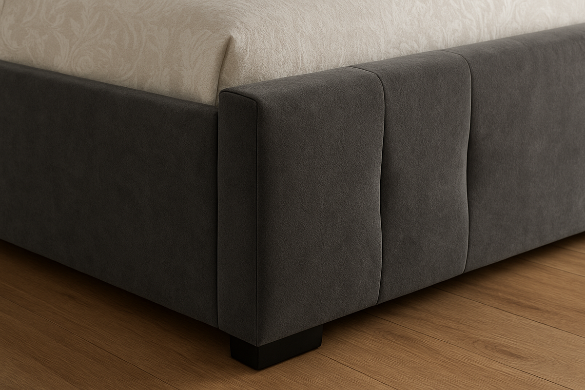 Luxury Velvet Bed Frame UK – Plush Upholstered Bed with Diamond Button Detailing