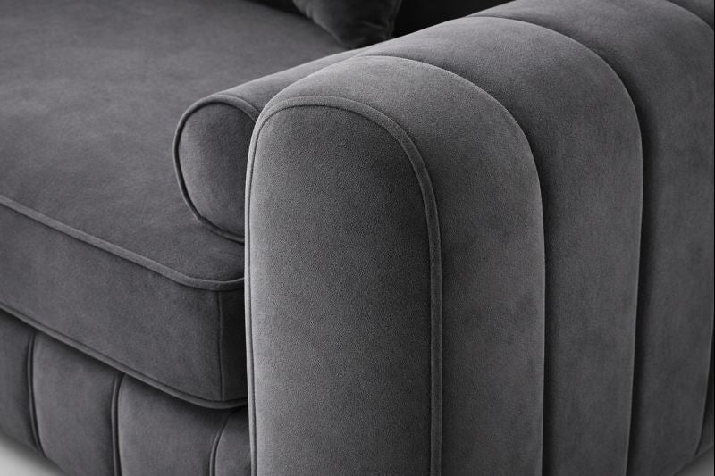 Lilly Dark Grey 3+2 Seater Sofa Set with Matching Coffee Table – Luxury Velvet Living Room Furniture