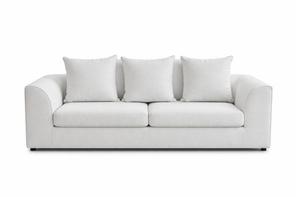 Dylon 3+2 Seater Sofa Set in Off-White with Footstool – Modern Luxury Fabric Living Room Suite