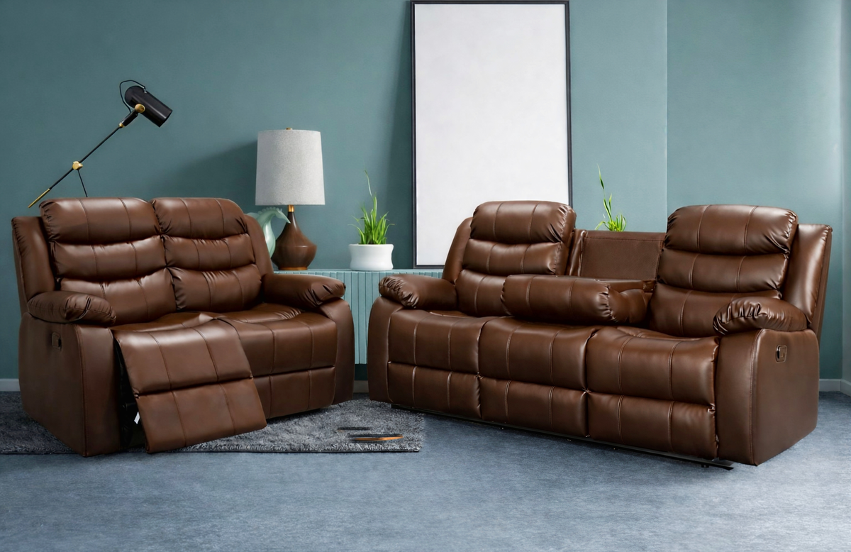 Luxury Recliner Sofa UK – 3+2, Corner & 5 Seater Options | Black, Grey & Brown | Cash on Delivery