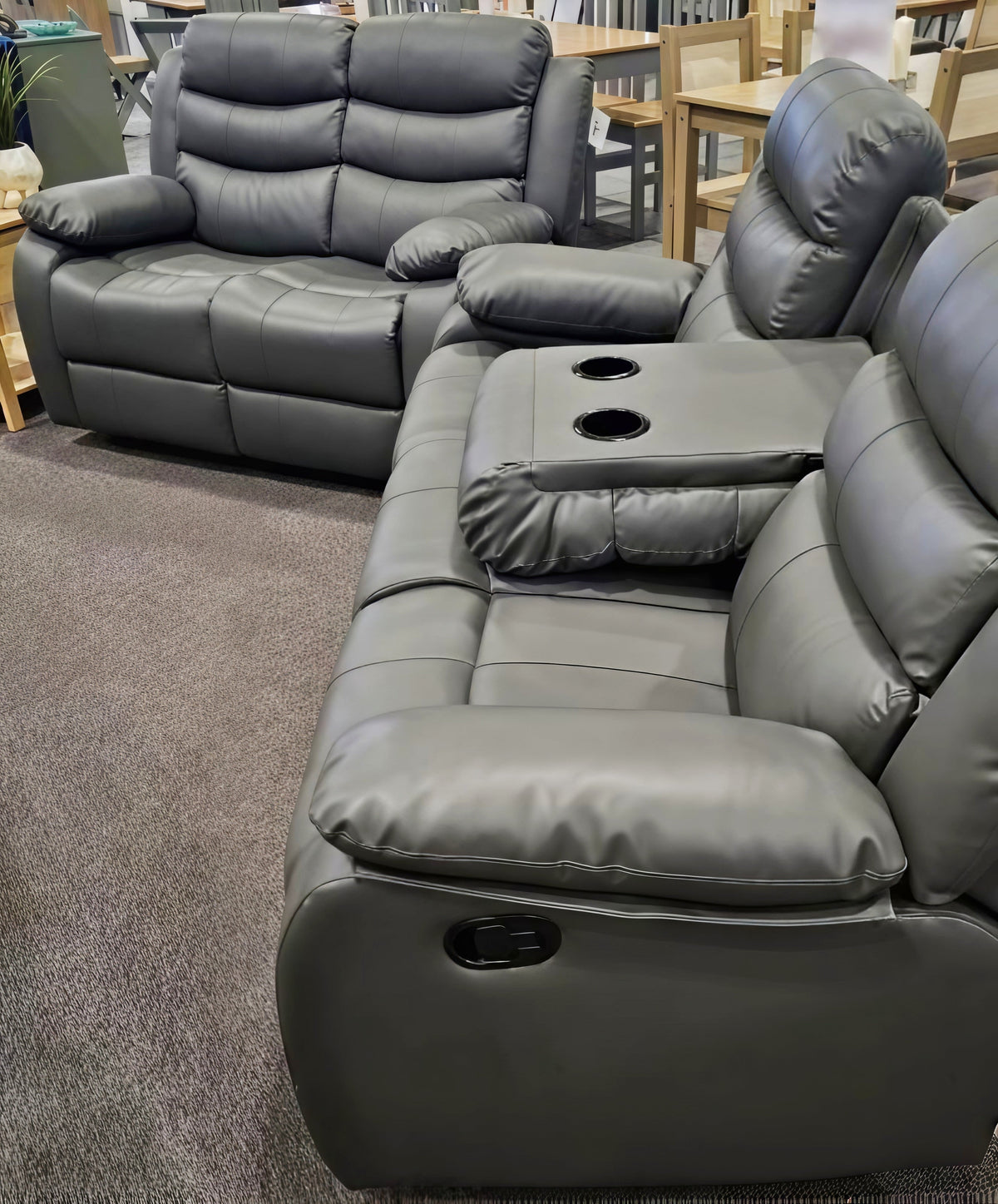Luxury Recliner Corner Sofa UK | 5 Seater & 3+2 Sofa Set | Black, Brown & Grey