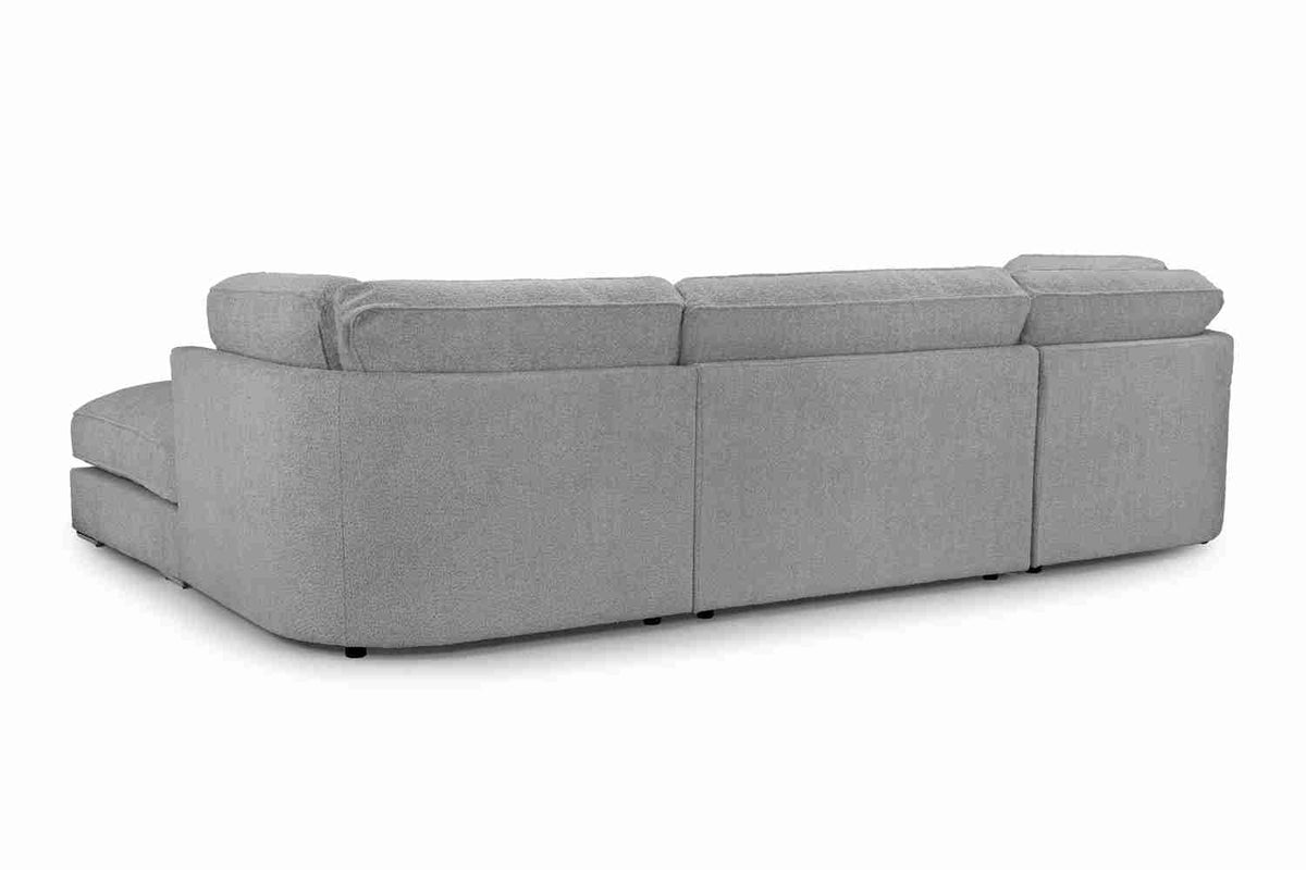 Grey U Shape Sofa UK – Inga Fullback Corner Sofa with Deep Seating & Luxury Family Comfort