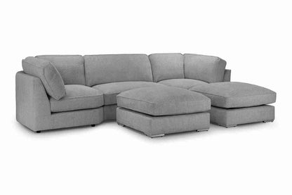 Grey U Shape Sofa UK – Inga Fullback Corner Sofa with Deep Seating & Luxury Family Comfort
