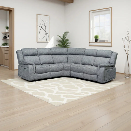 Linden Recliner Sofa Grey Large Corner
