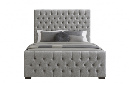 Crushed Velvet Bed Frame UK – Modern Shiny Upholstered Bed