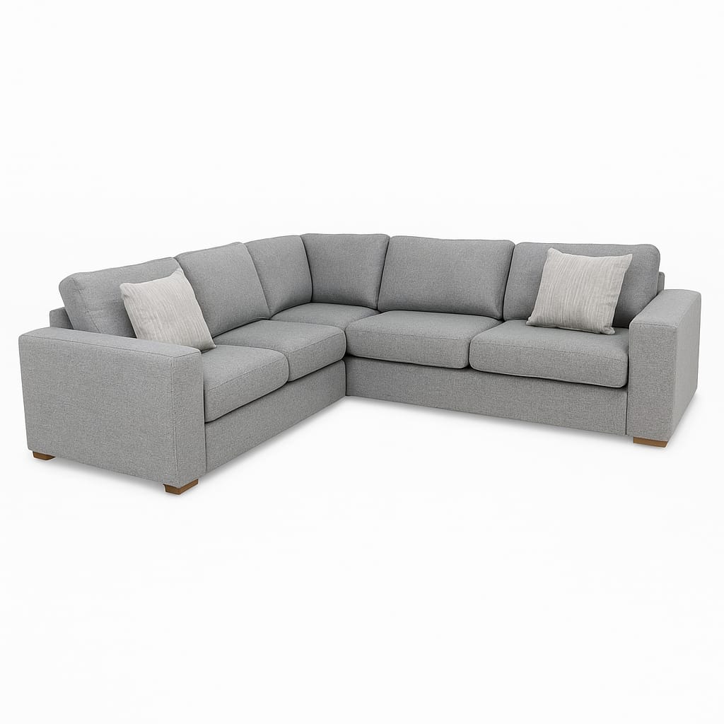 Luxury Grey 5 Seaters Corner Sofa UK – Dylan Large Family Lounge Sofa