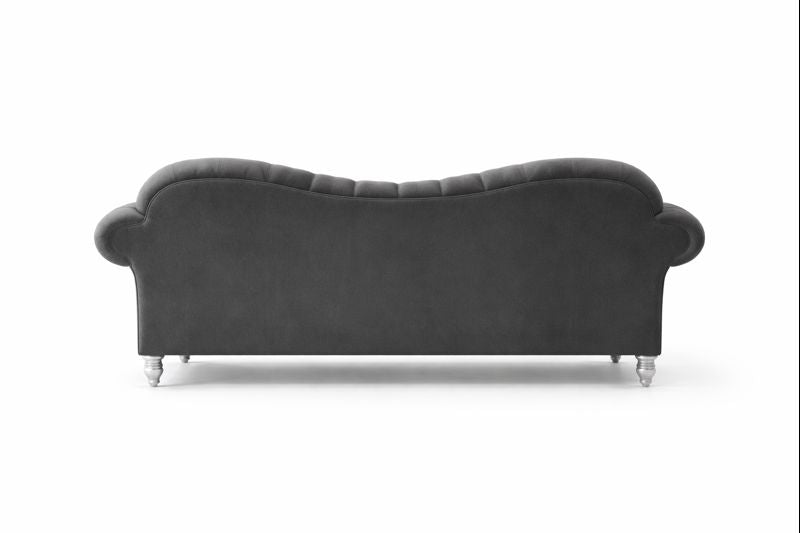 Elegance Chesterfield 3+2 Sofa Set UK | Luxury Grey Velvet Sofa Suite