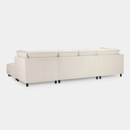 Aspen Cream U-Shape Corner Sofa – Modern Fabric Corner Sofa