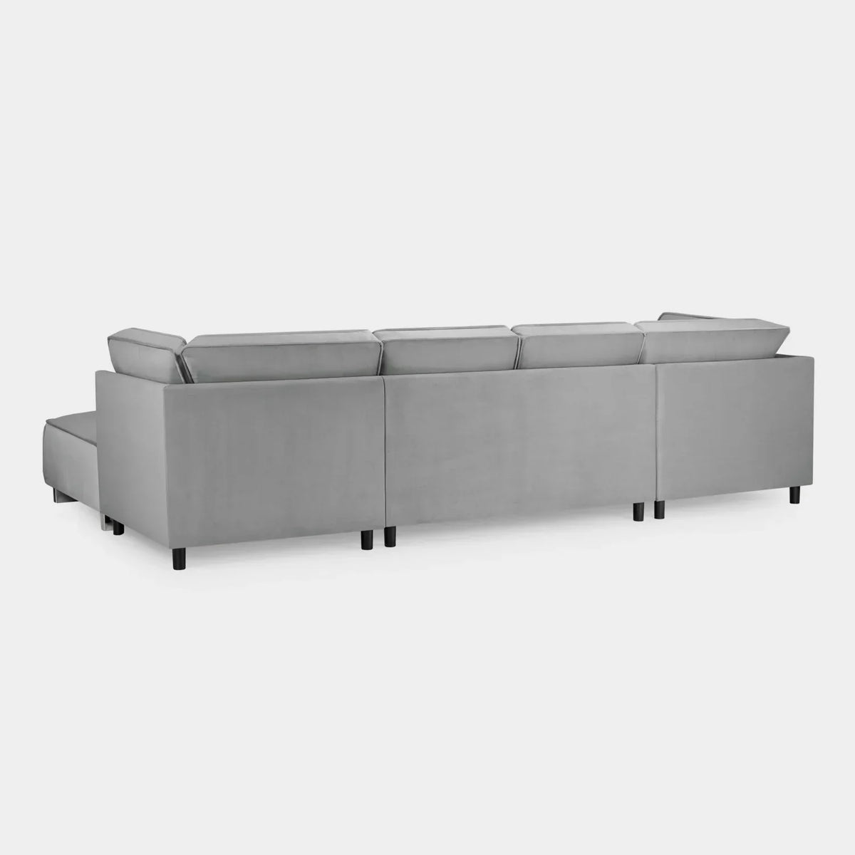 Aspen Silver U-Shape Corner Sofa – Modern Fabric Corner Sofa