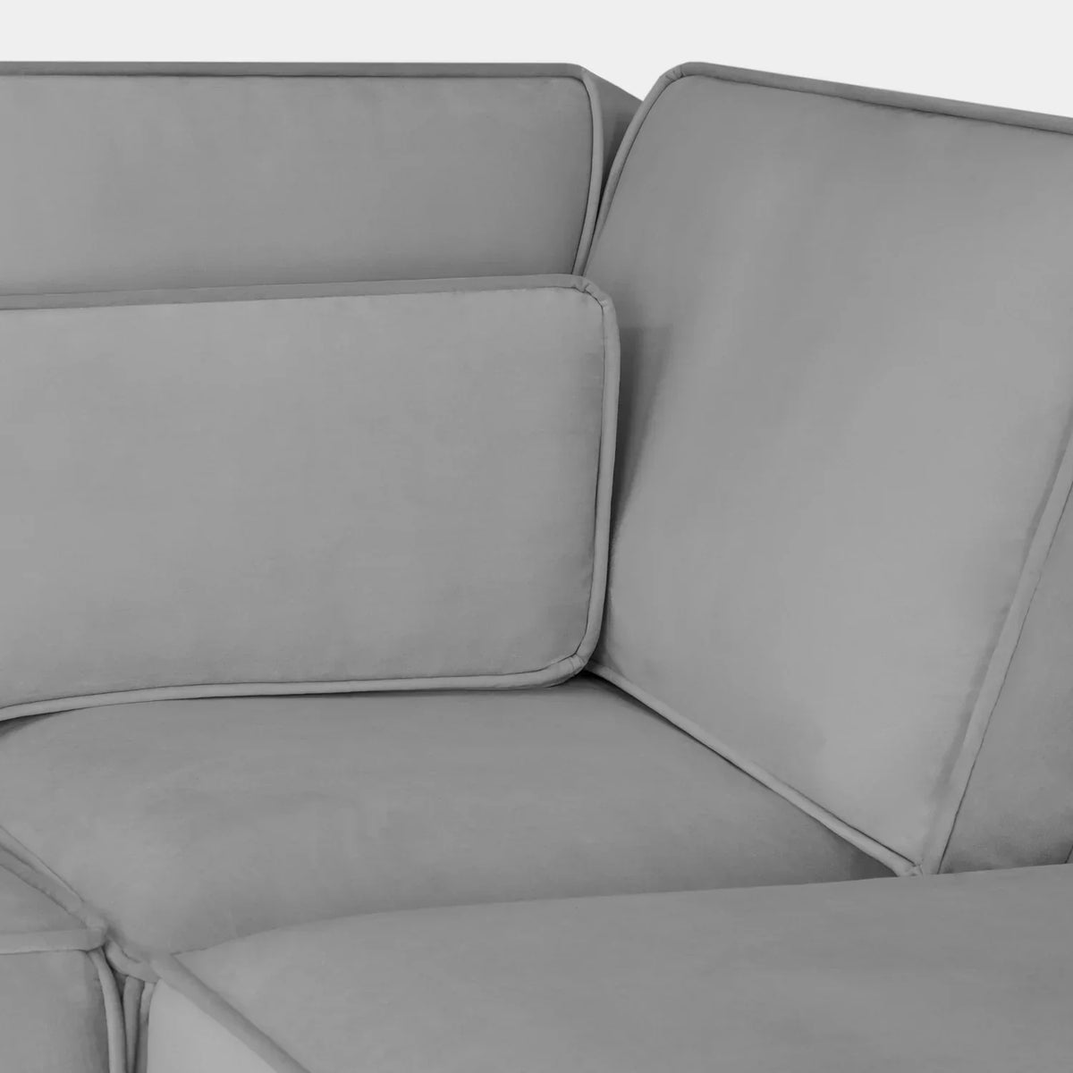 Aspen Silver U-Shape Corner Sofa – Modern Fabric Corner Sofa
