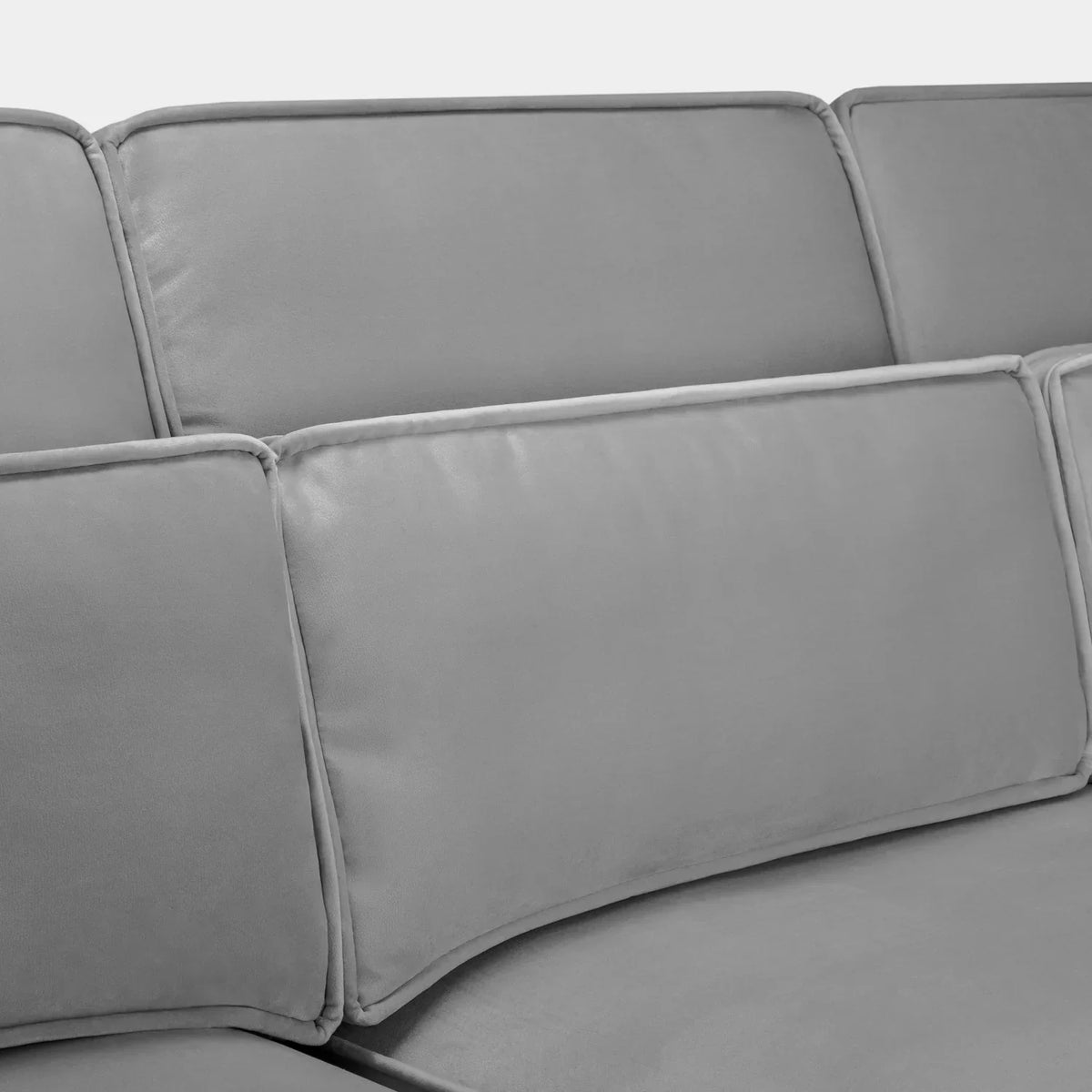 Aspen Silver U-Shape Corner Sofa – Modern Fabric Corner Sofa
